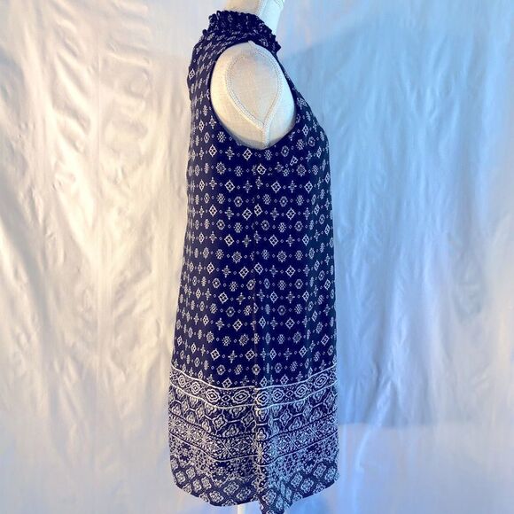 Speechless Black & White A Line Sleeveless Mandarin Collar Dress M - Picture 4 of 10